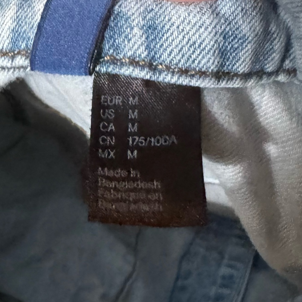 H&M Lover Not a Fighter Distressed Denim Vest - Picture 4 of 5